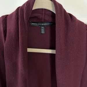 White House Black Market sweater cardigan in burgundy